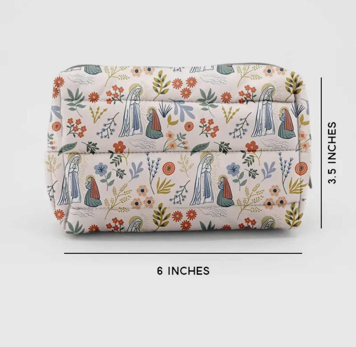 Our Lady of Lourdes Puffer Pouch