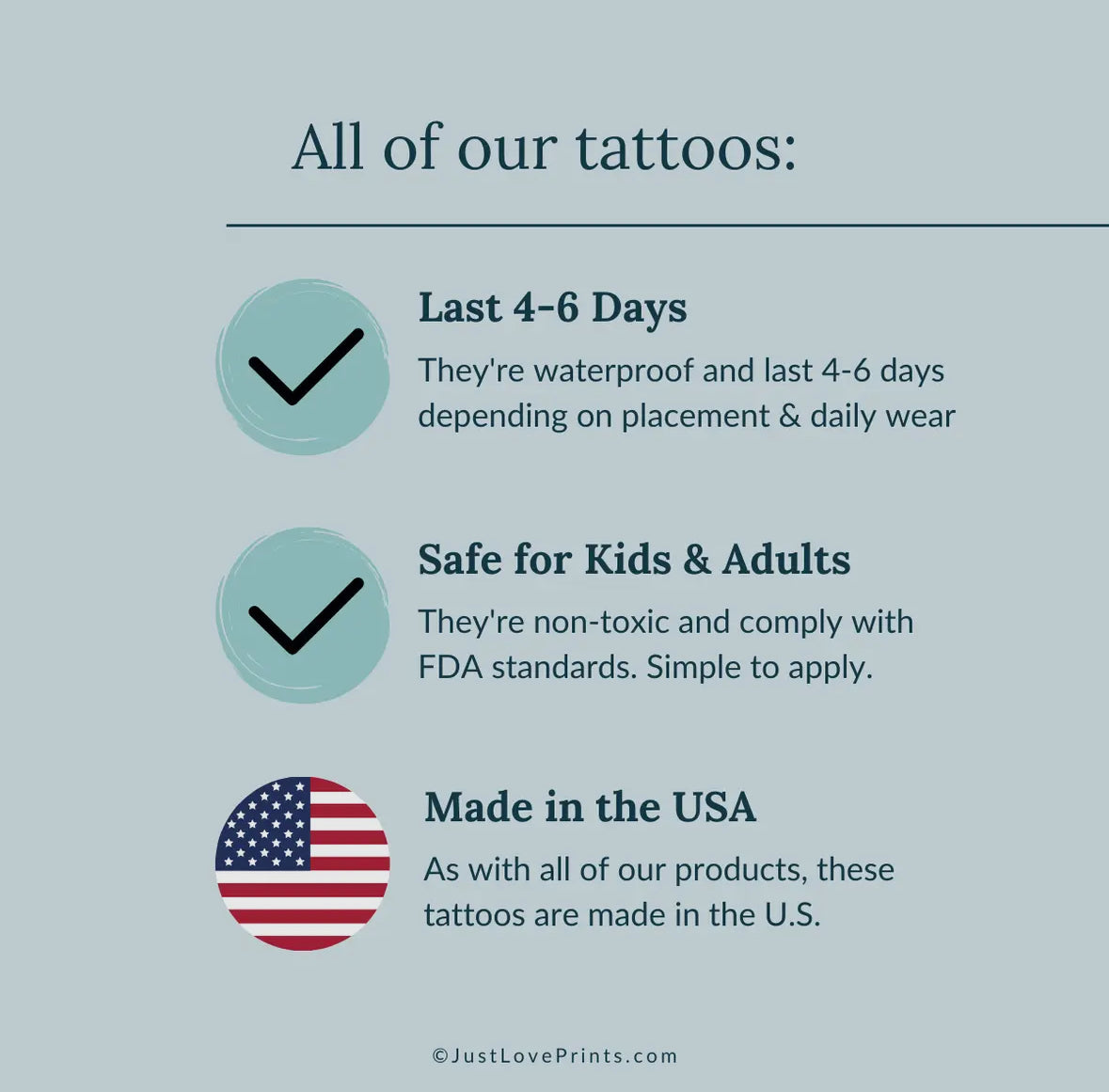 "Be Not Afraid" Temporary Tattoos