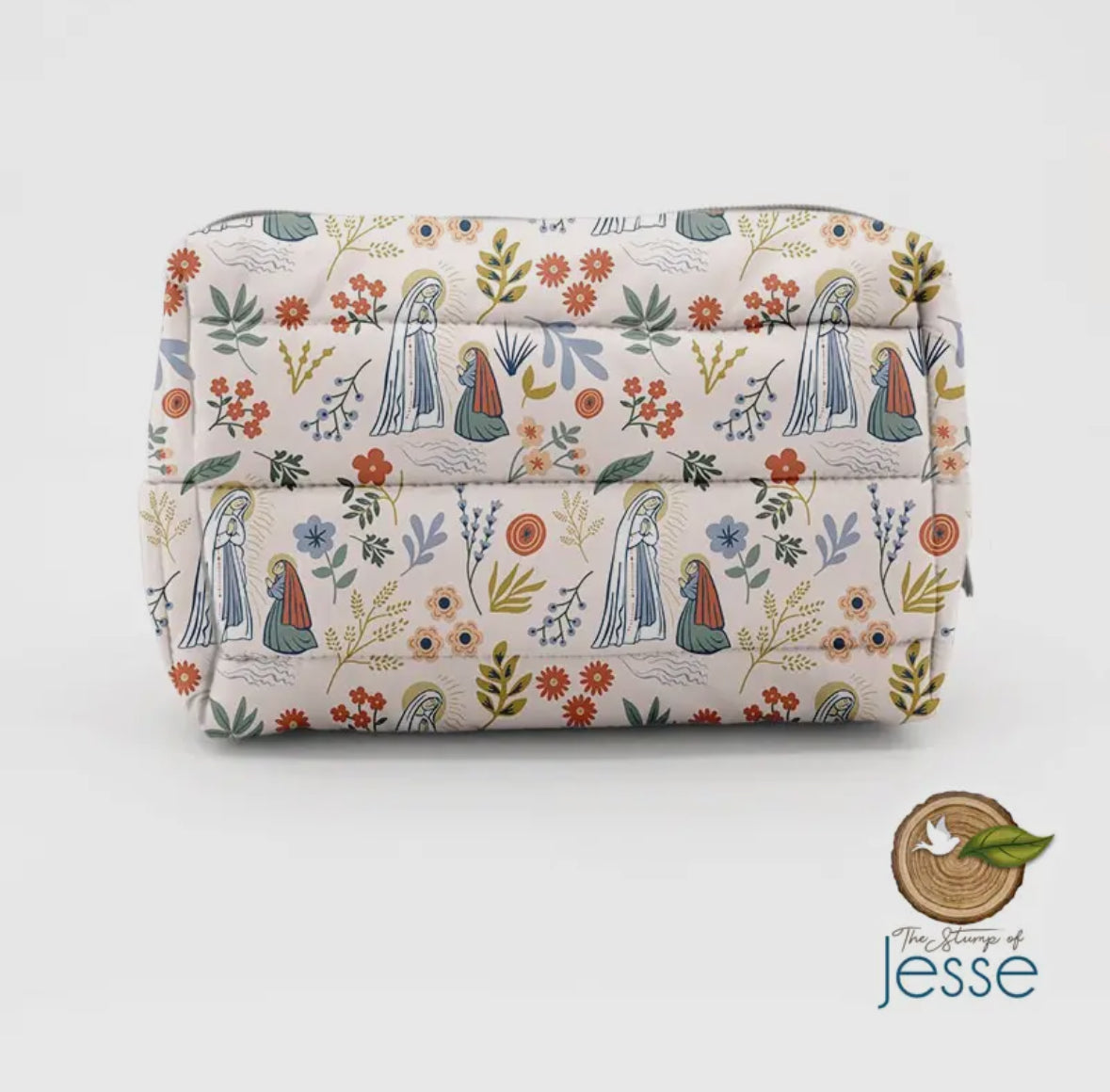 Our Lady of Lourdes Puffer Pouch