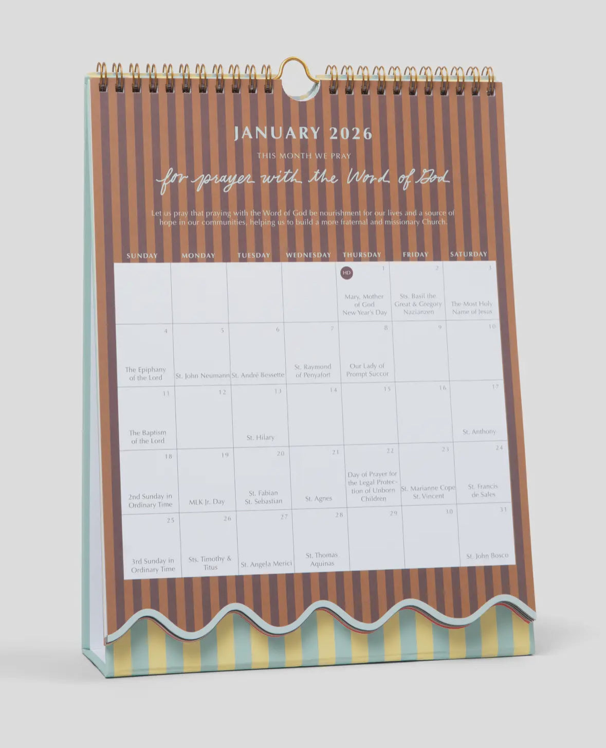 2026 Liturgical Catholic Wall Calendar