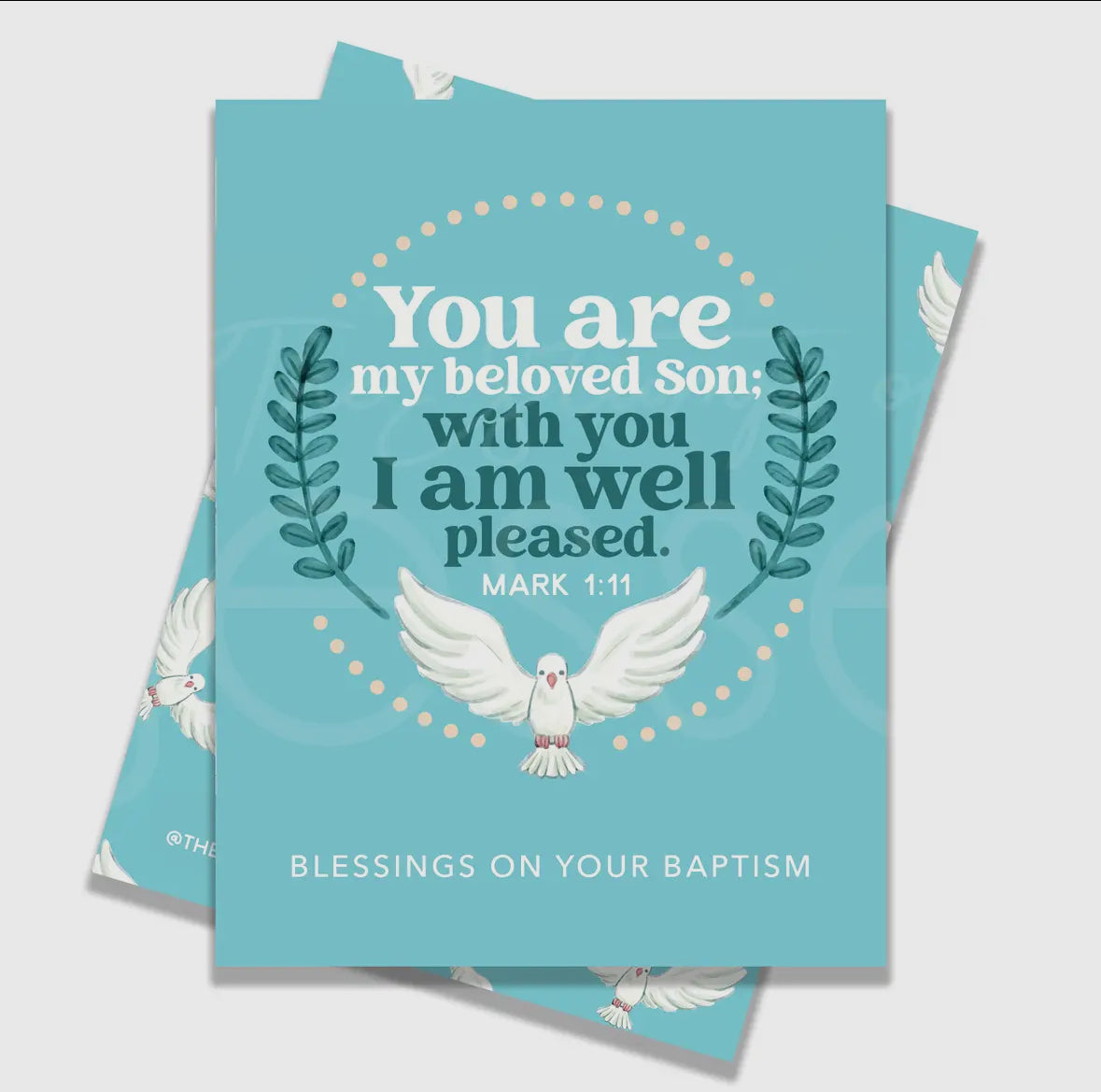 You Are My Beloved Son I Mark 1:11 Catholic Greeting Card