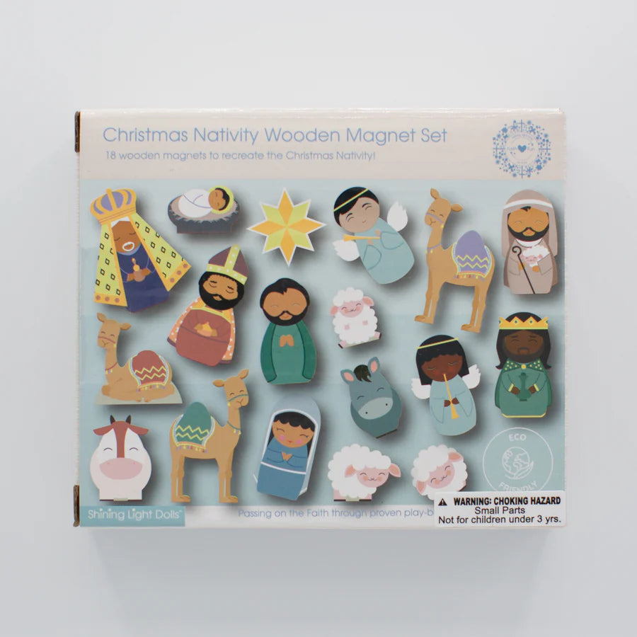 Christmas Nativity Wooden Magnet Set