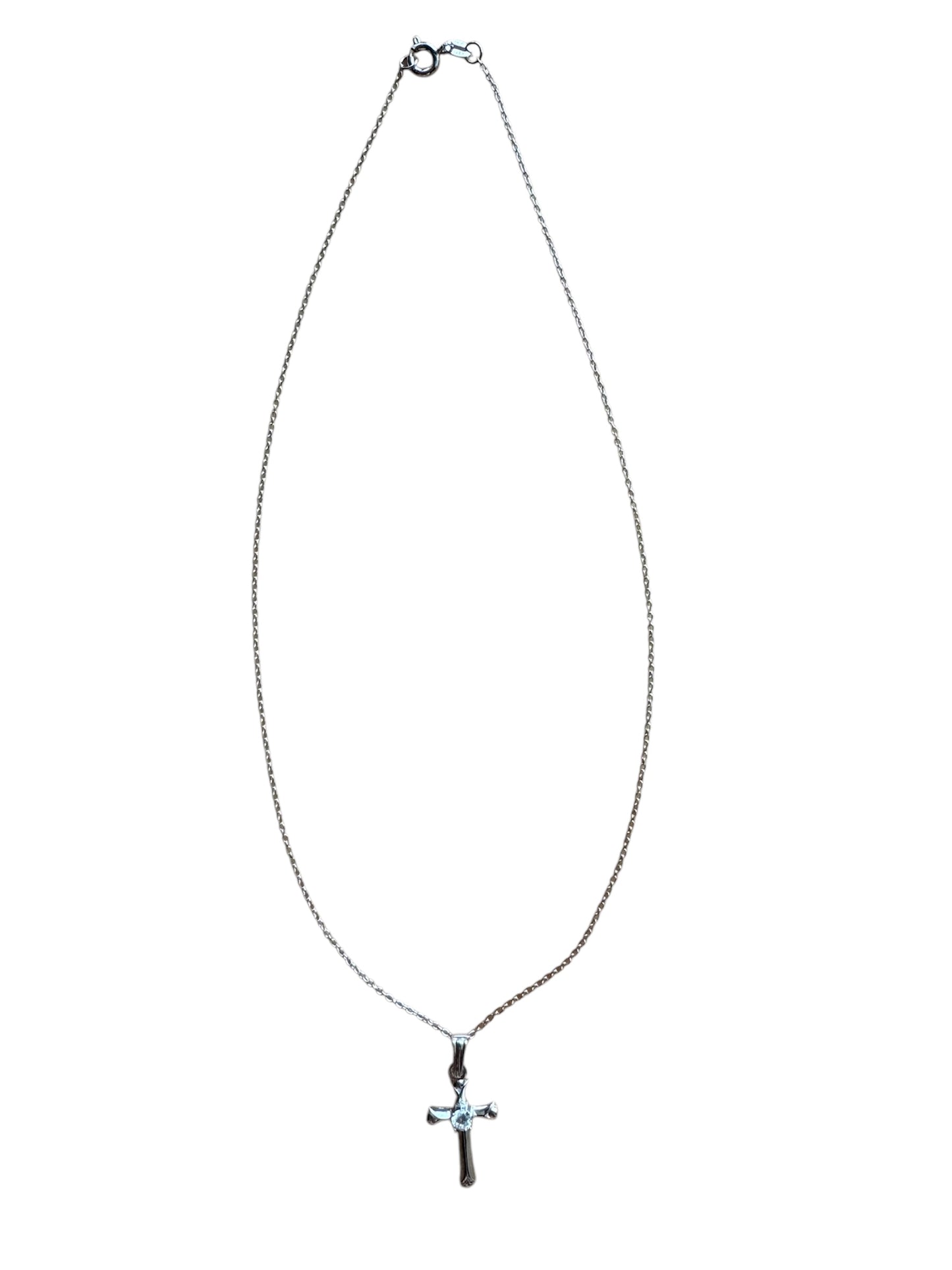 Silver Cross Pendant Necklace