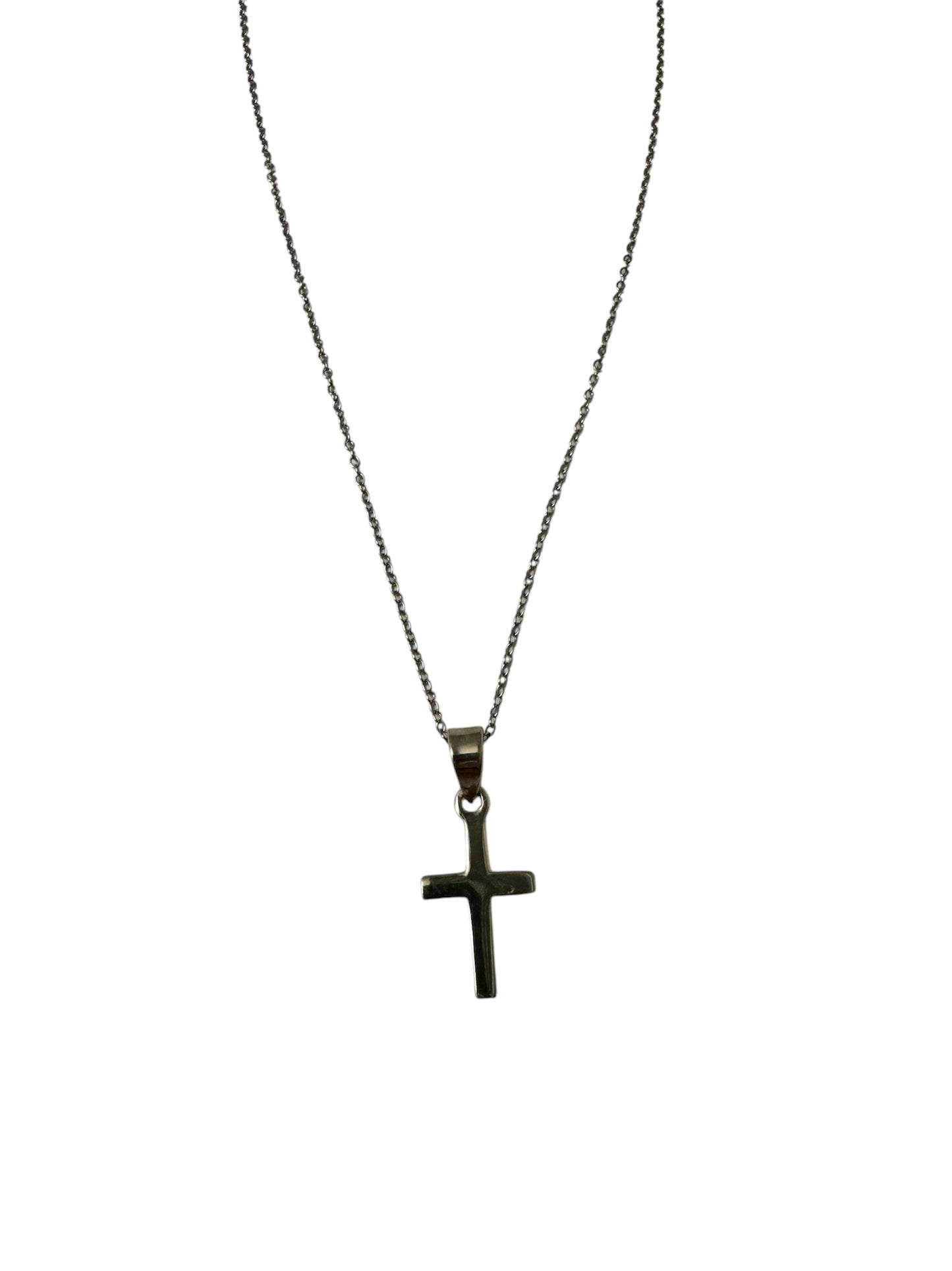 Silver Latin Cross Necklace