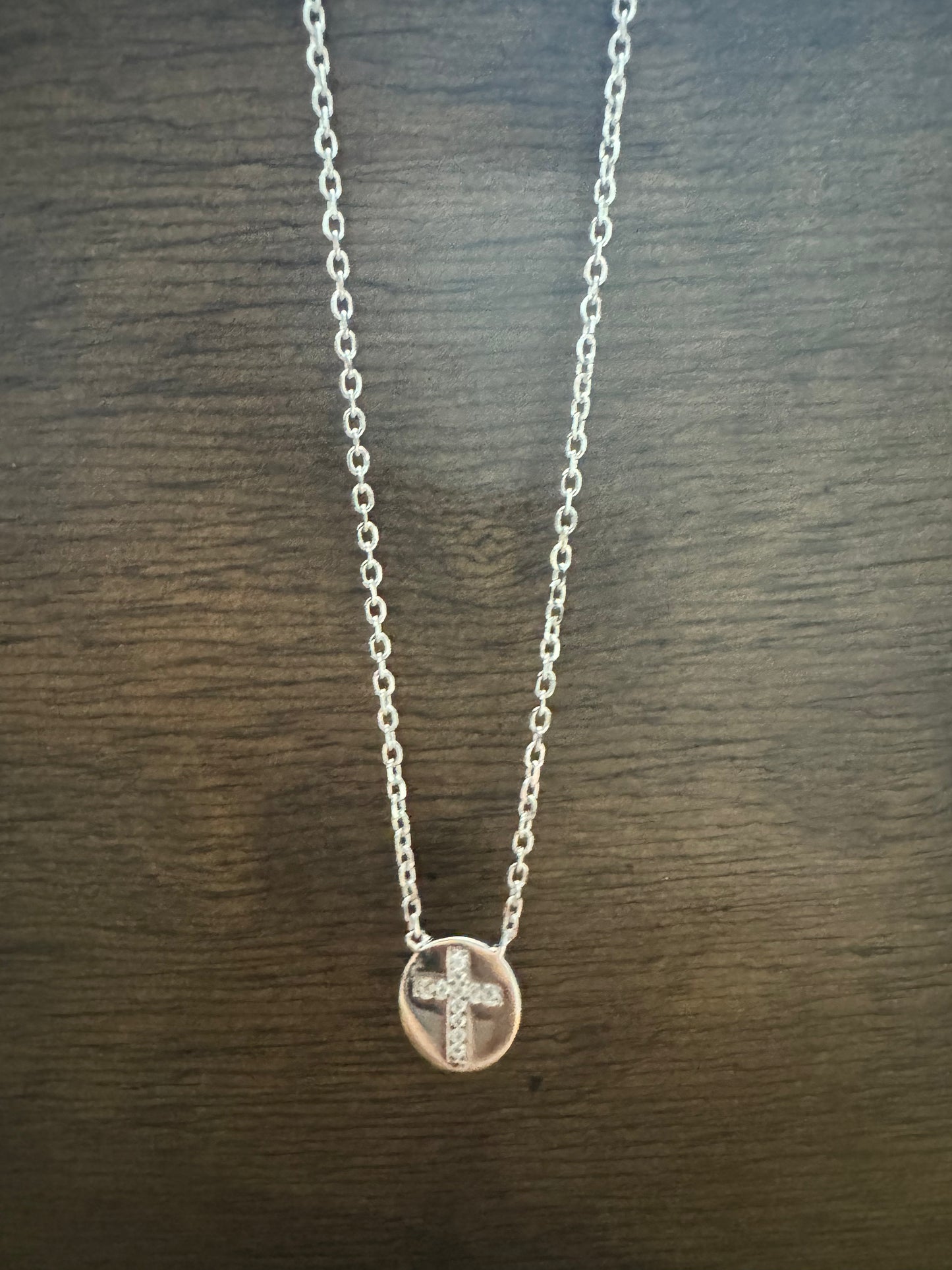 Silver Children's Necklace Medal Cross