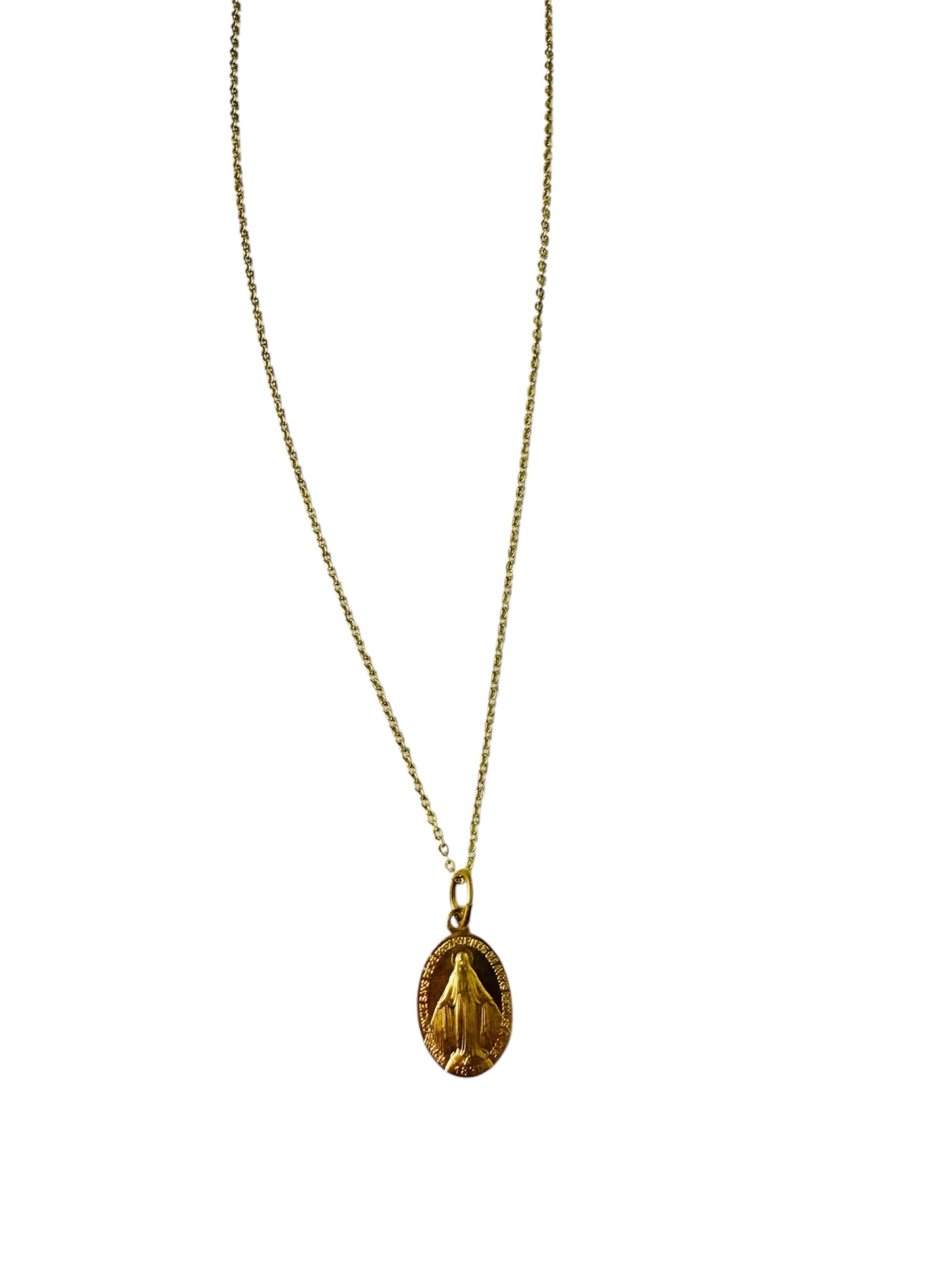 Gold-Plated Miraculous Medal Necklace