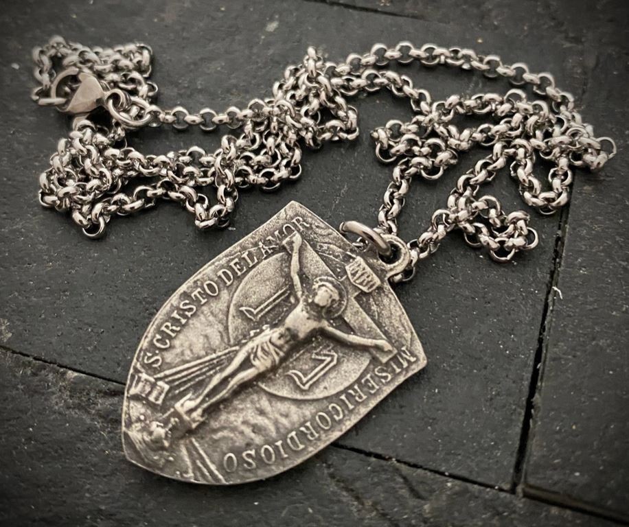 Crucifix Shield Men's Necklace