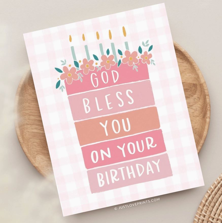 God Bless You On Your Birthday Greeting Card