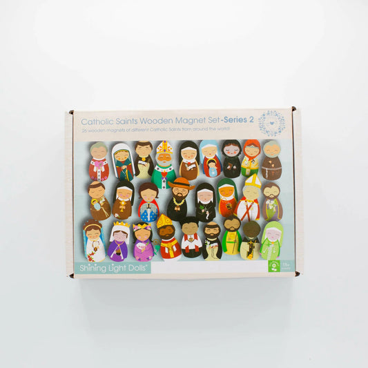 Catholic Saints Wooden Magnet Set - Series 2