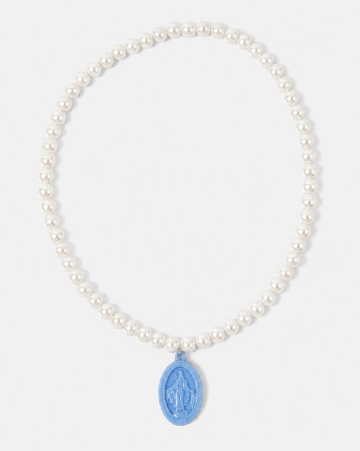 Pearl Miraculous Medal Children's Necklace