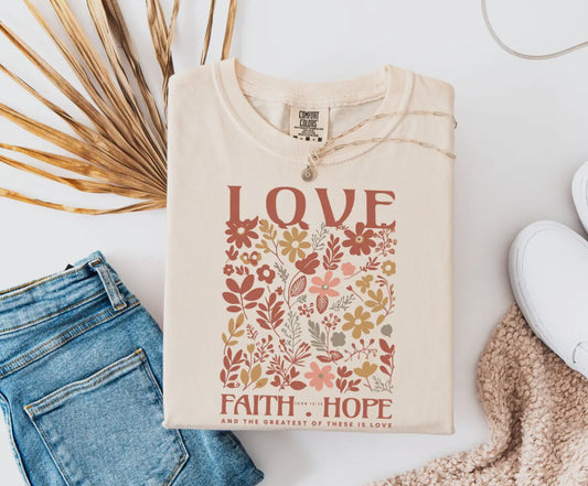 Love Faith Hope Graphic Tee