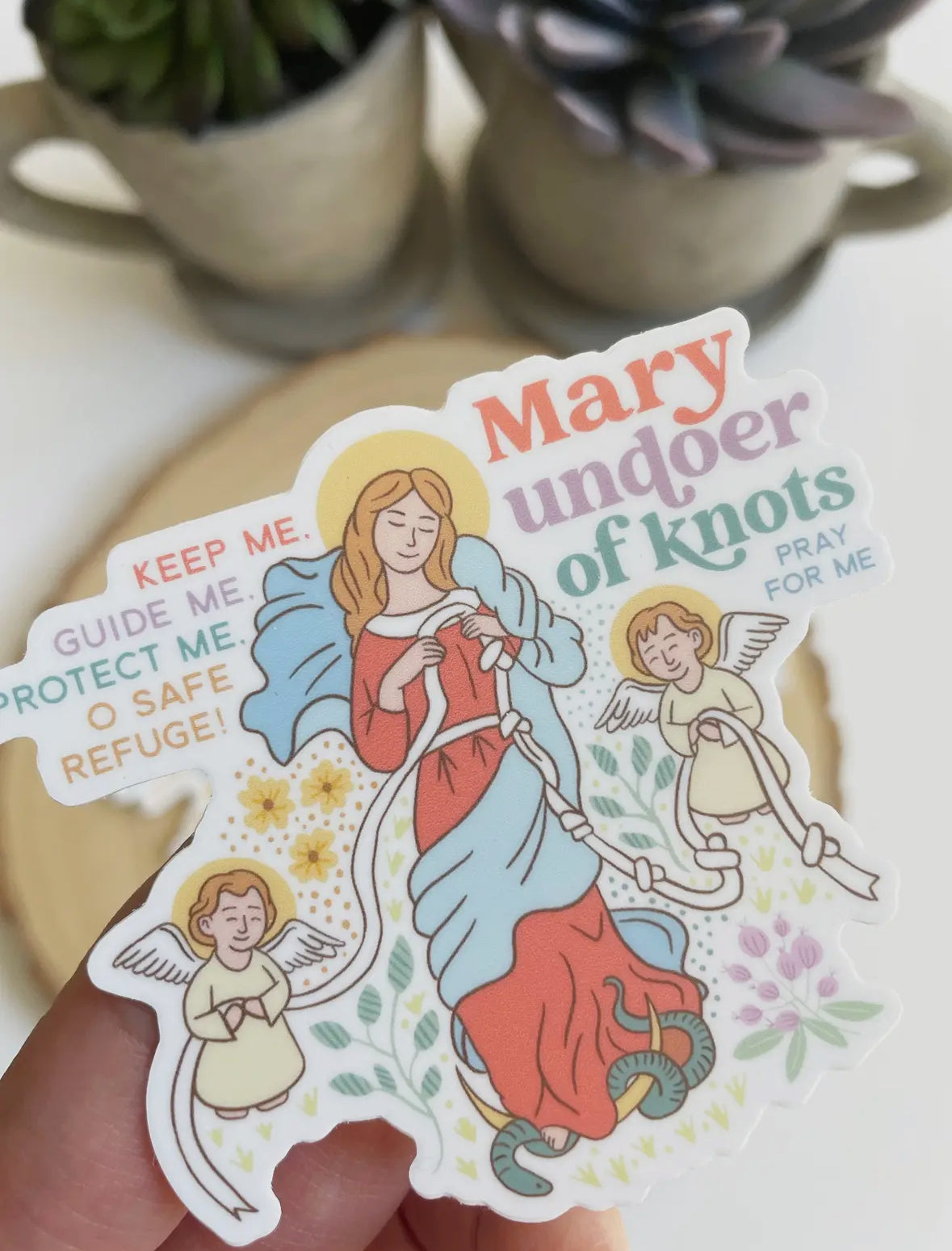 Mary Undoer of Knots Catholic Sticker