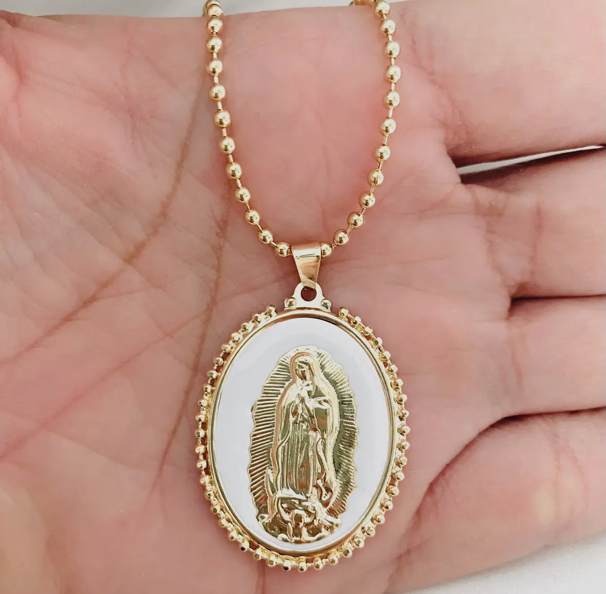 Our Lady of Guadalupe Medallion Necklace