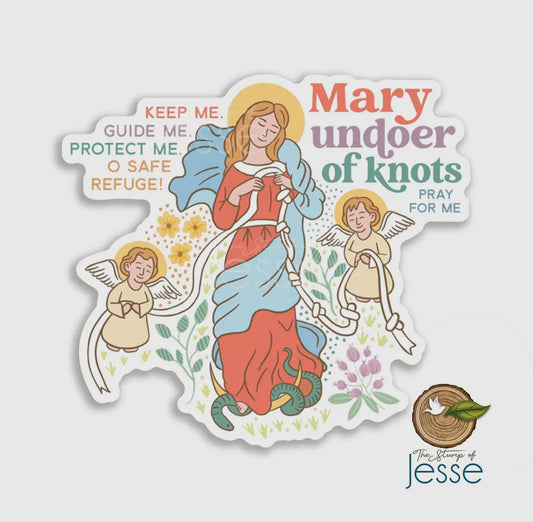 Mary Undoer of Knots Catholic Sticker
