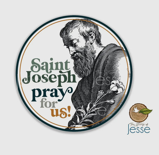 St. Joseph Pray For Us Sticker