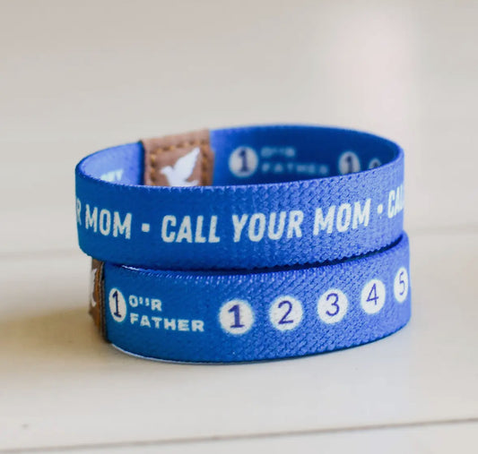 Call Your Mom Boys Rosary Bracelet