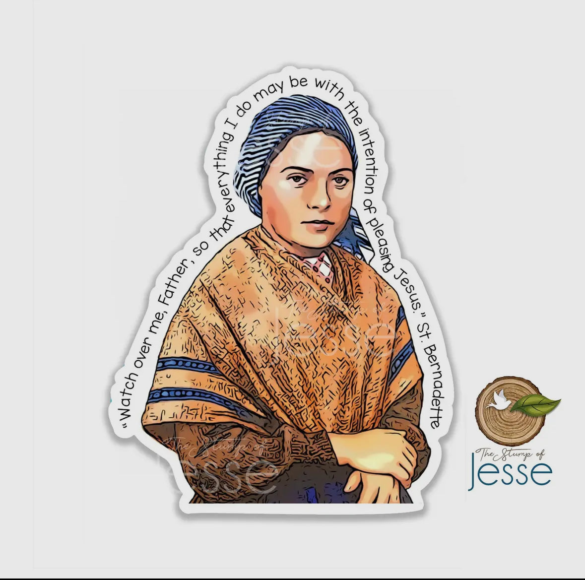 St. Bernadette Soubirous of Lourdes Catholic Sticker