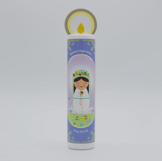 Blessed Virgin Mary Wooden Prayer Candle