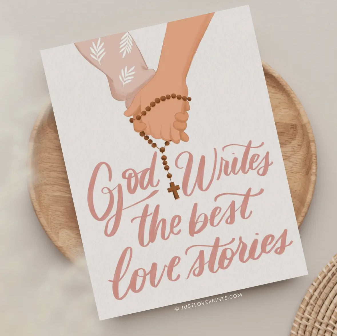 God Writes the Best Love Stories Greeting Card