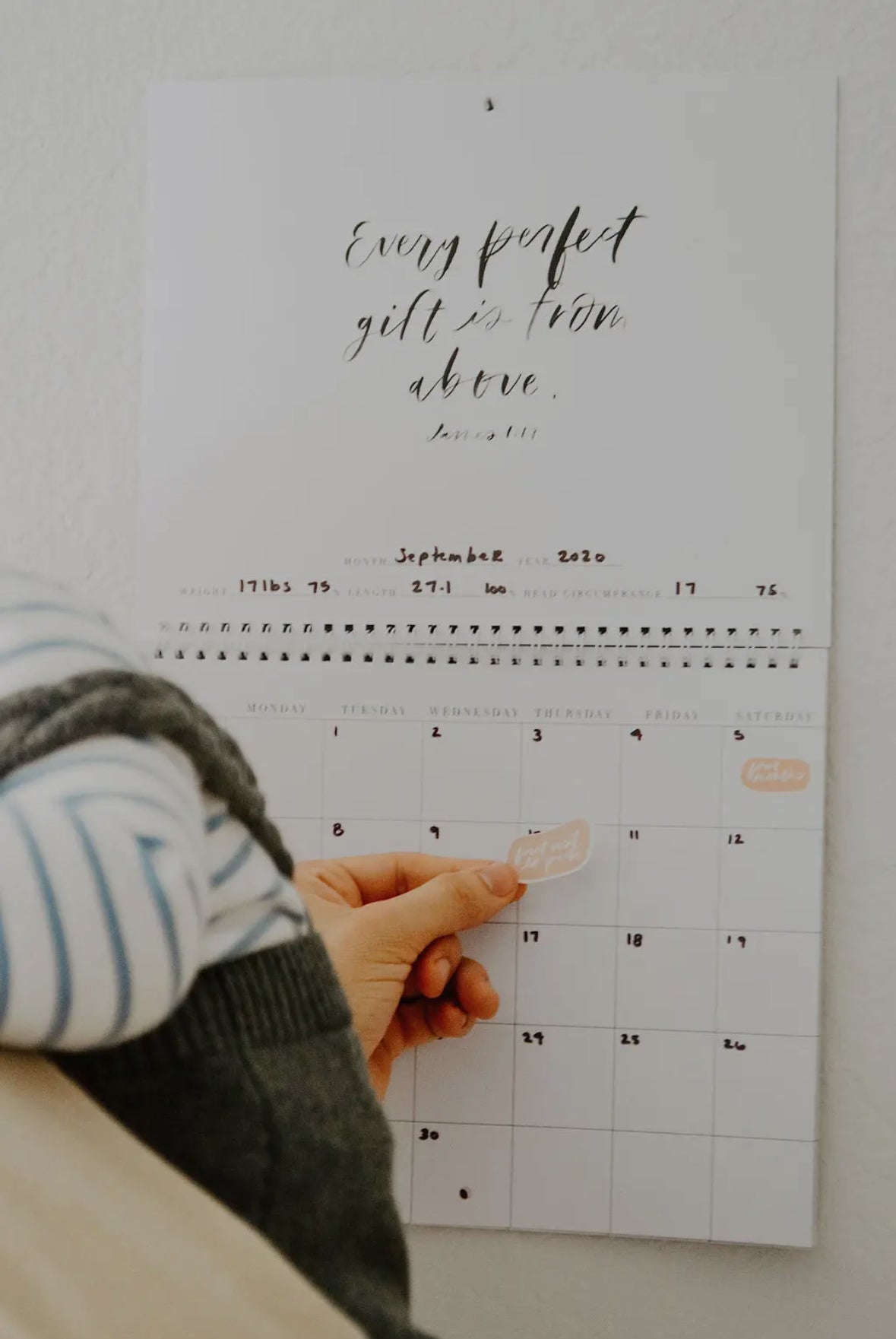 Christian Baby Milestone Calendar