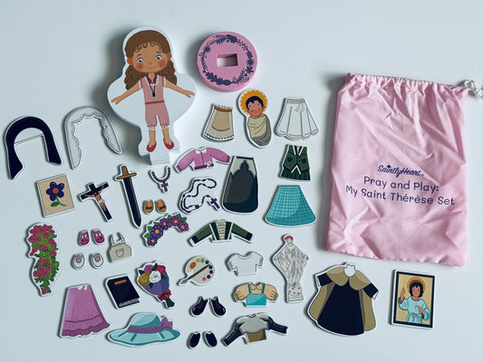 My Saint Thérèse Magnetic Wooden Dress-Up Doll Set
