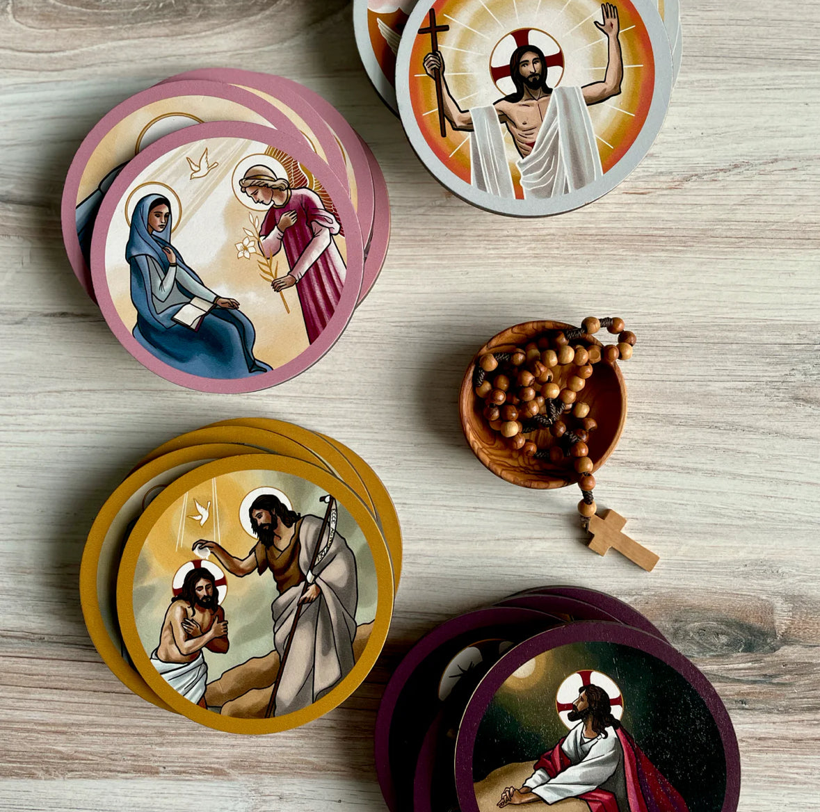 Mysteries of the Rosary Reflection Disc Set