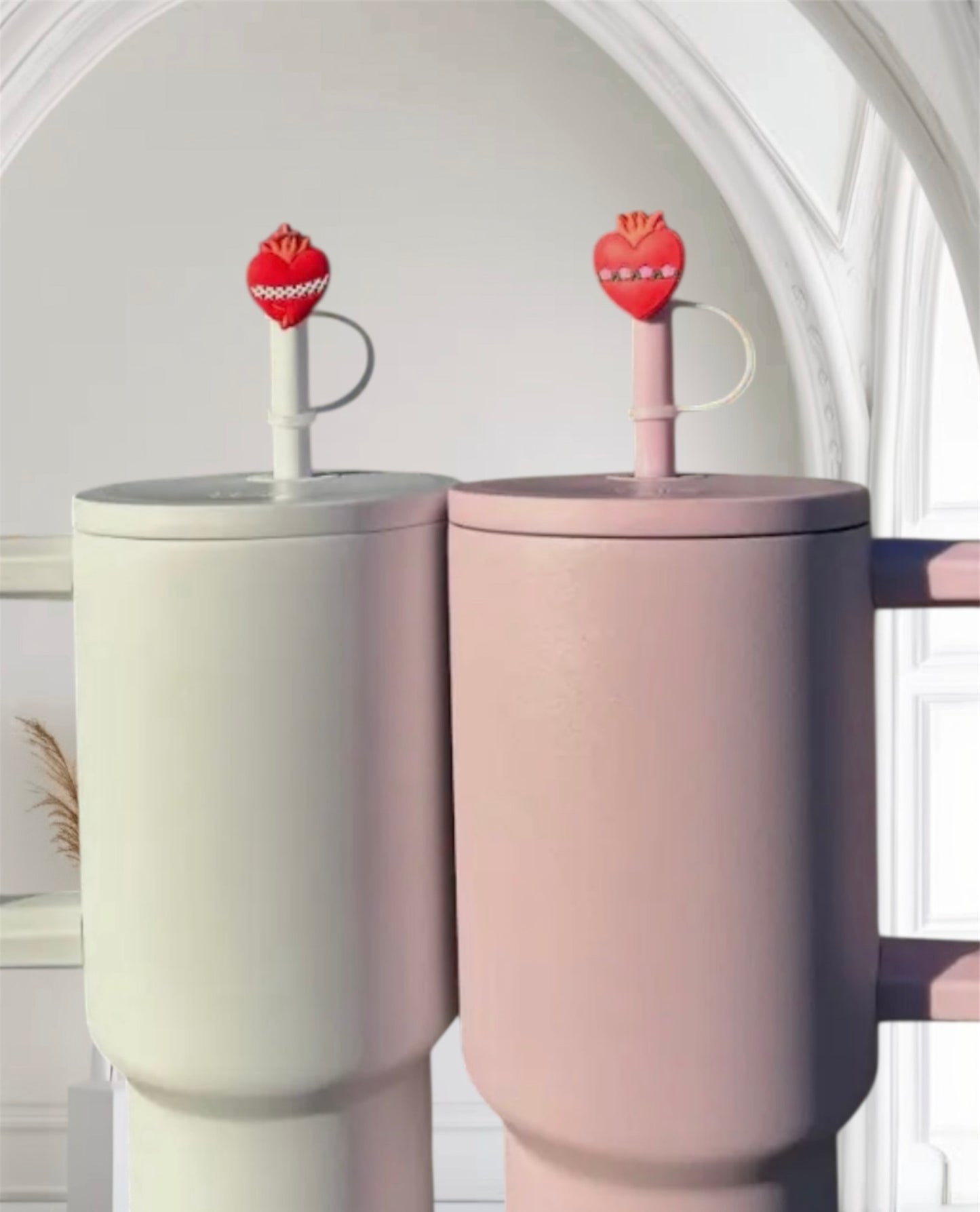 Catholic Straw Toppers: Holy Hearts