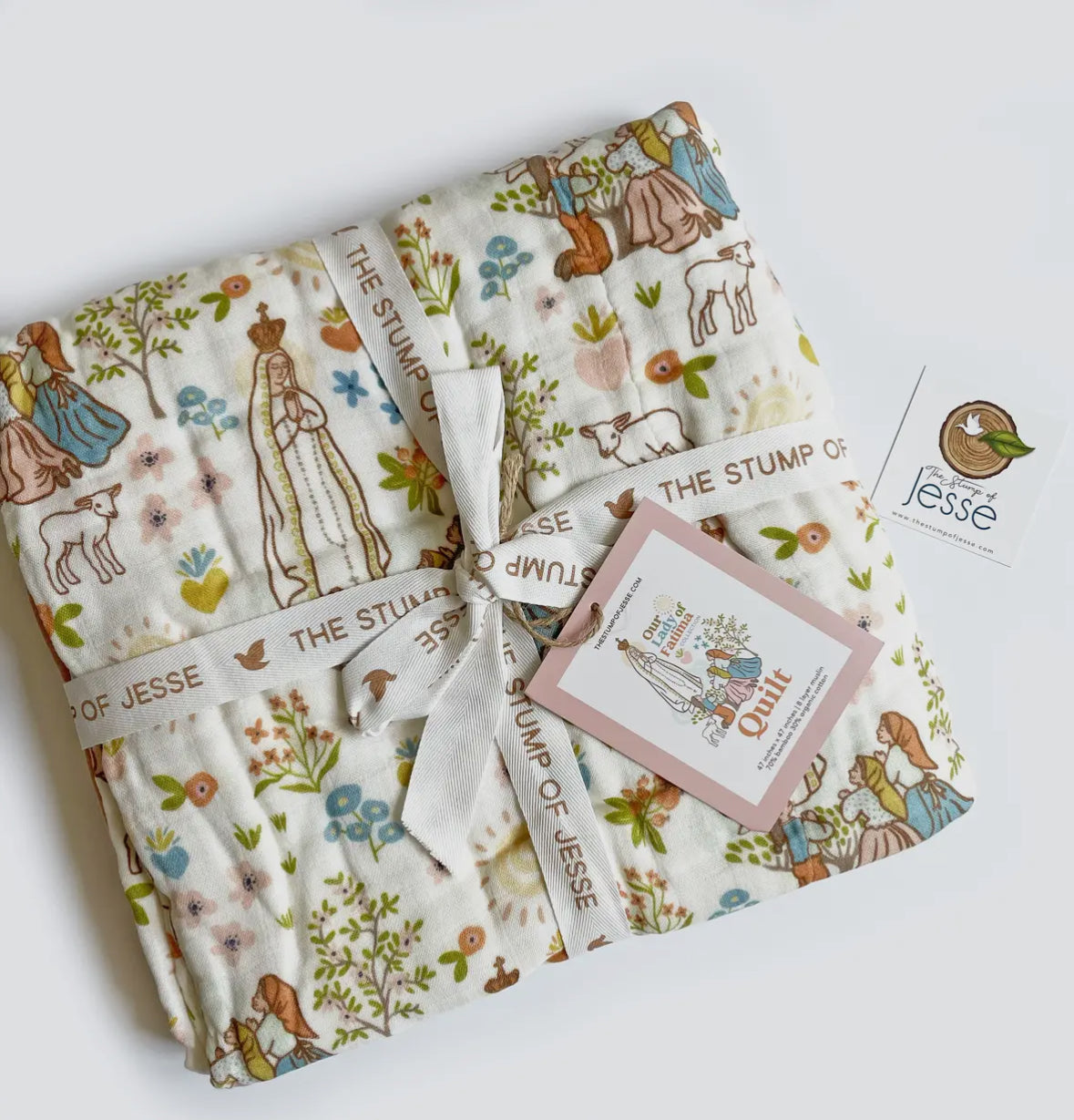 Our Lady of Fatima Double-sided 8-Layer Quilt