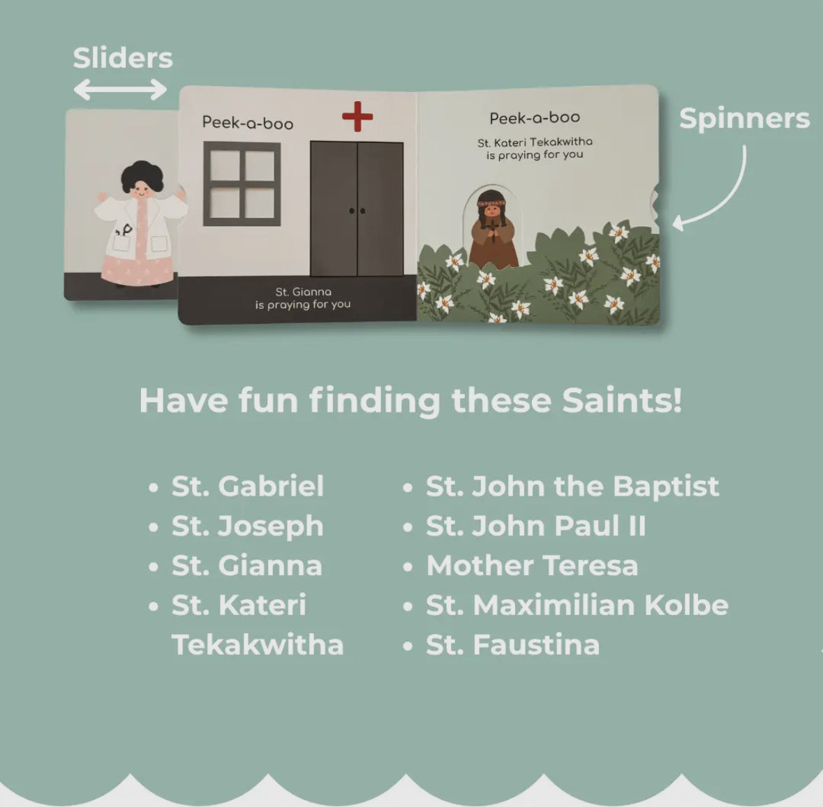 Peek-A-Boo Saints 2 Catholic Board Book