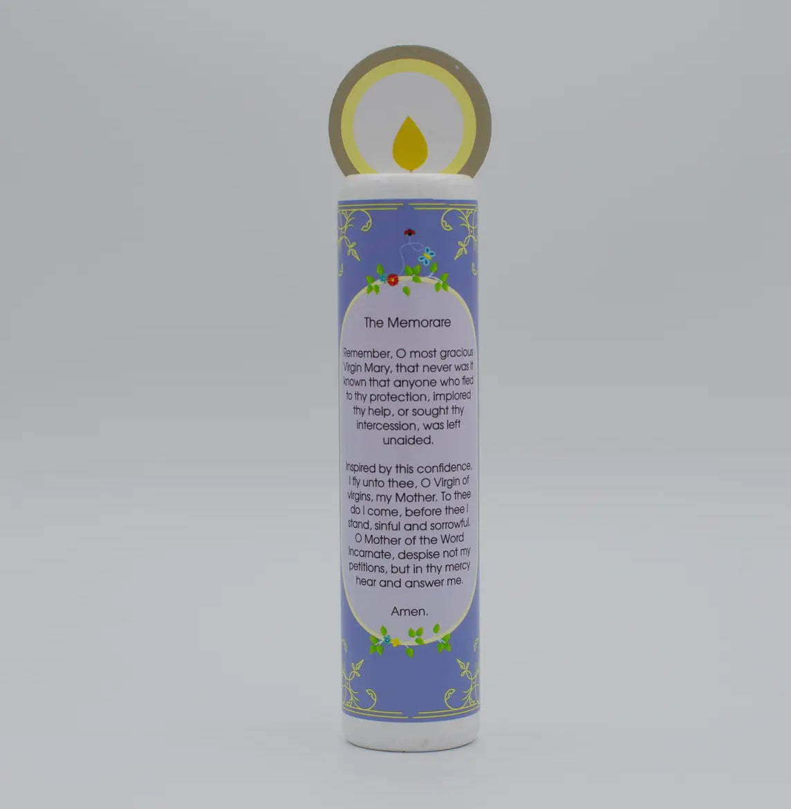 Blessed Virgin Mary Wooden Prayer Candle