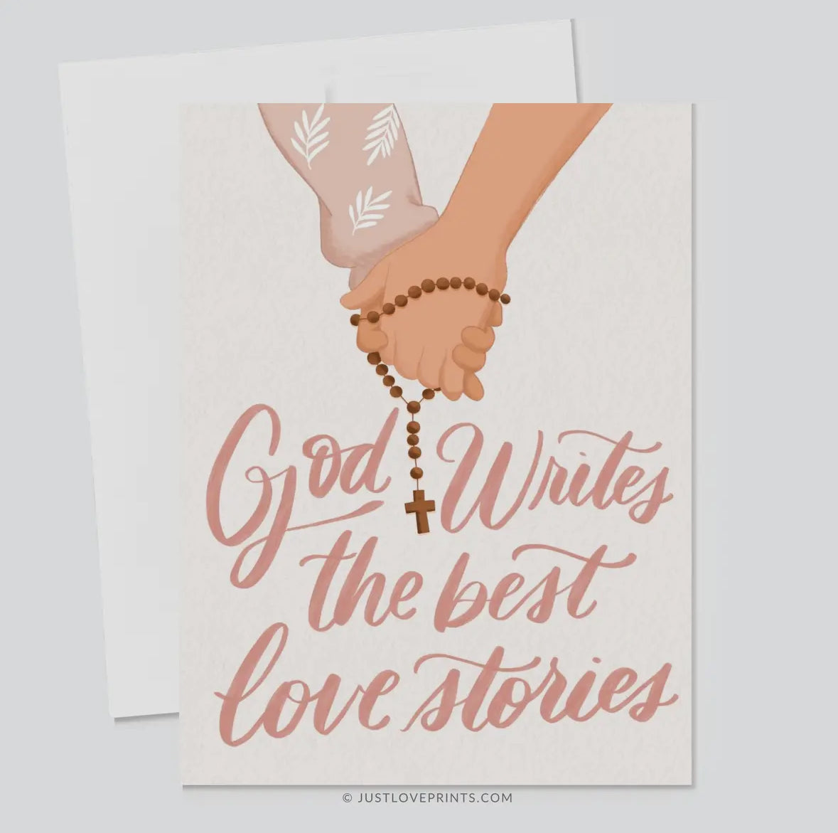 God Writes the Best Love Stories Greeting Card