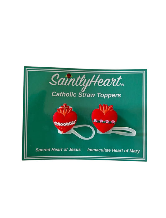 Catholic Straw Toppers: Holy Hearts