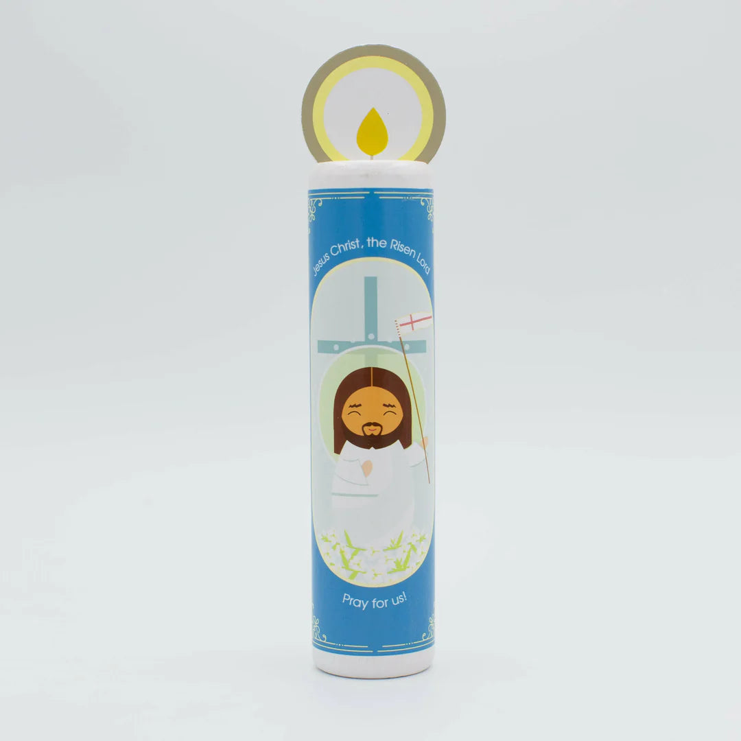 Jesus Christ: The Risen Lord Wooden Prayer Candle