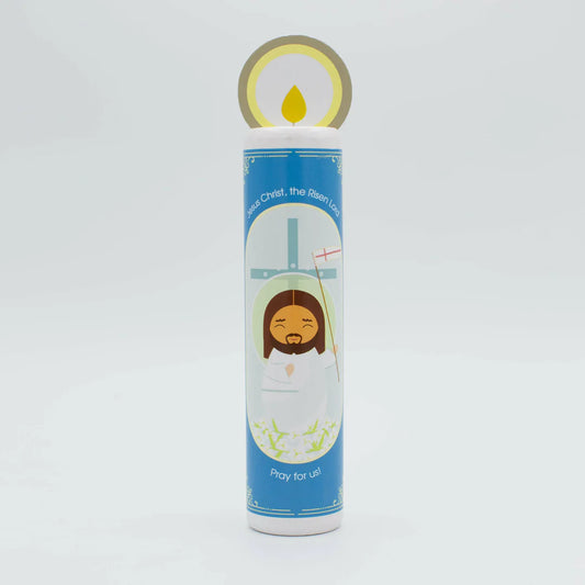 Jesus Christ: The Risen Lord Wooden Prayer Candle