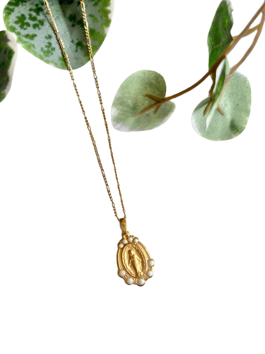 Miraculous Mary Pearl Necklace