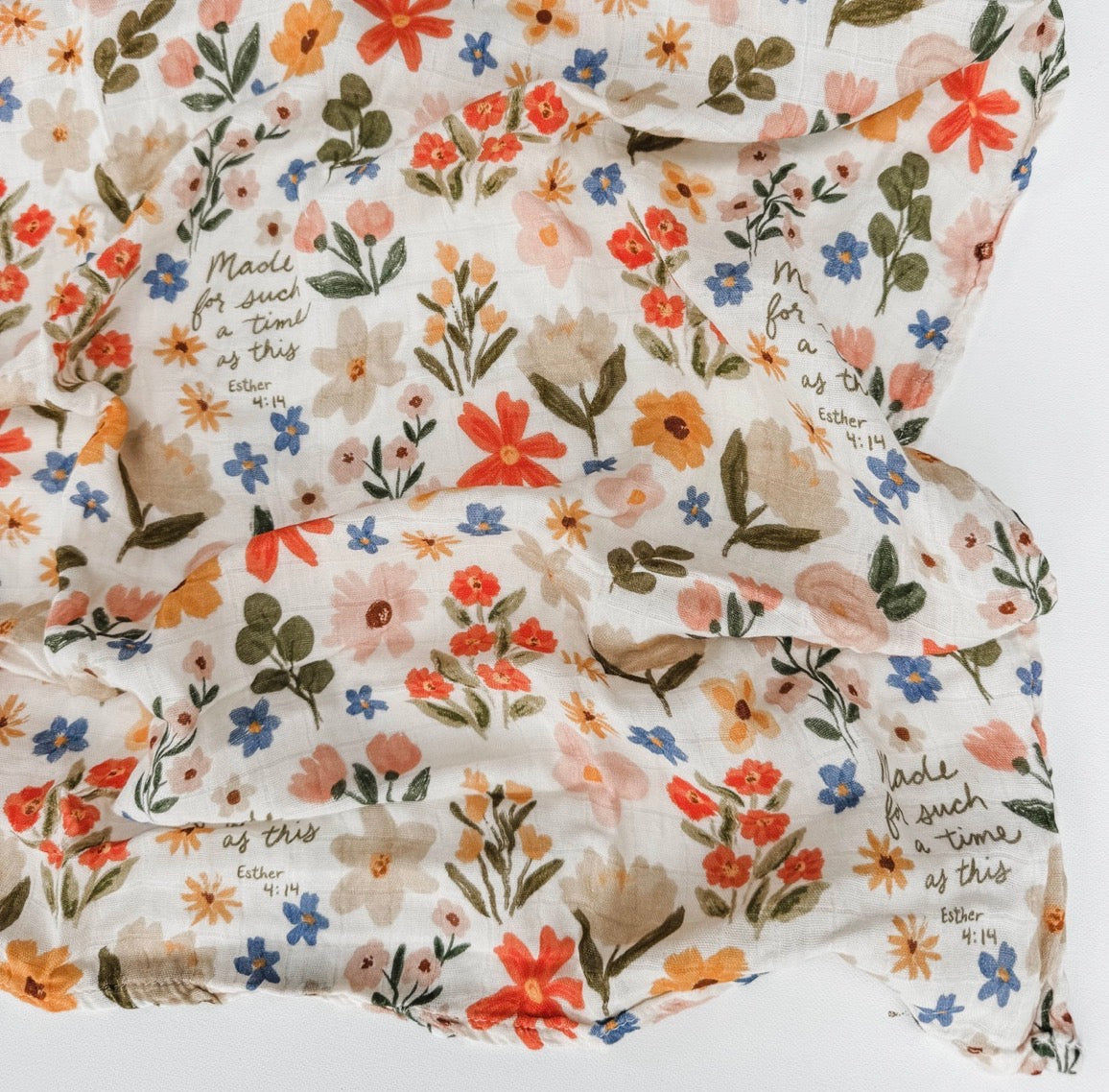 Esther 4:14 Catholic Baby Muslin Blanket Swaddle