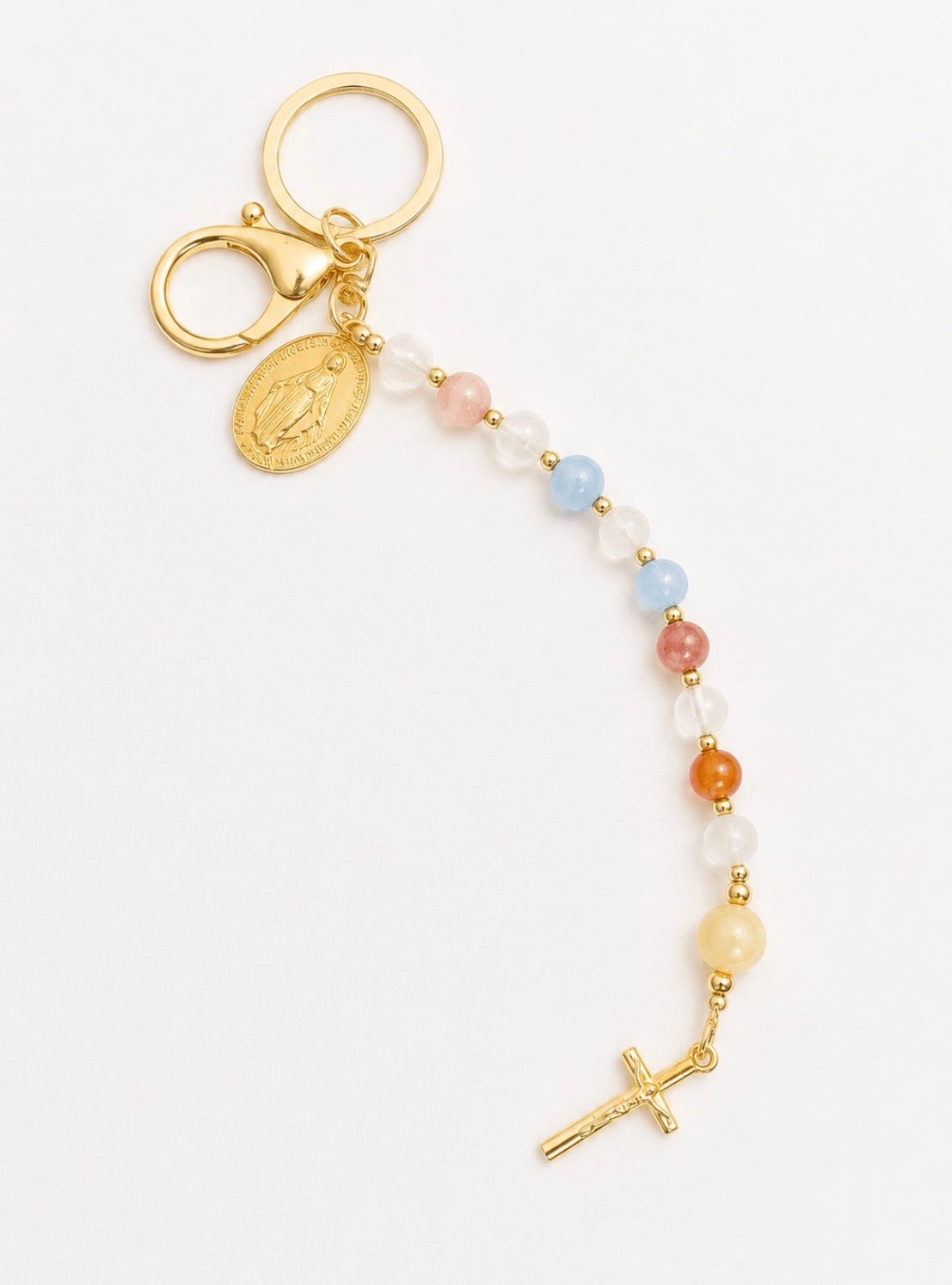 Rosary Decade Charm Keychain