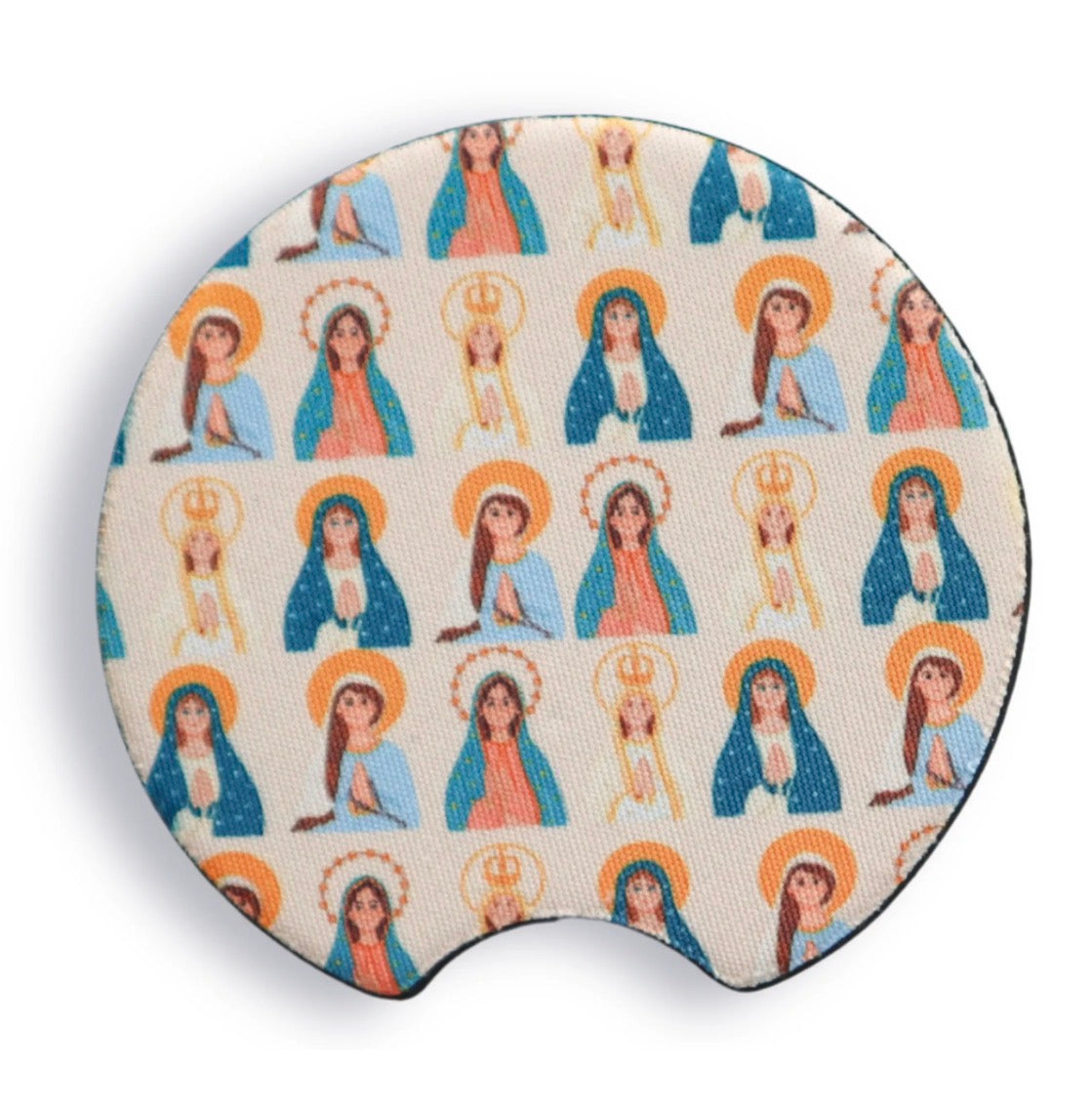 Blessed Mother Car Coasters (Set of 2)