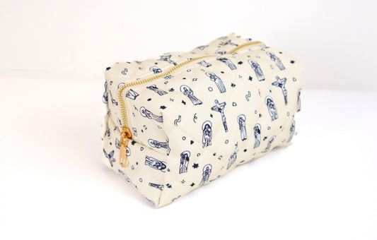 Jesus & Saints Quilted Makeup Bag