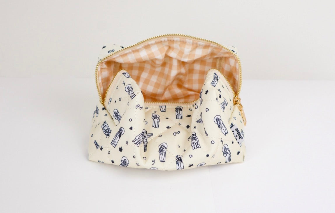 Jesus & Saints Quilted Makeup Bag