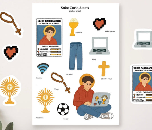 Saint Carlo Acutis Sticker Sheet