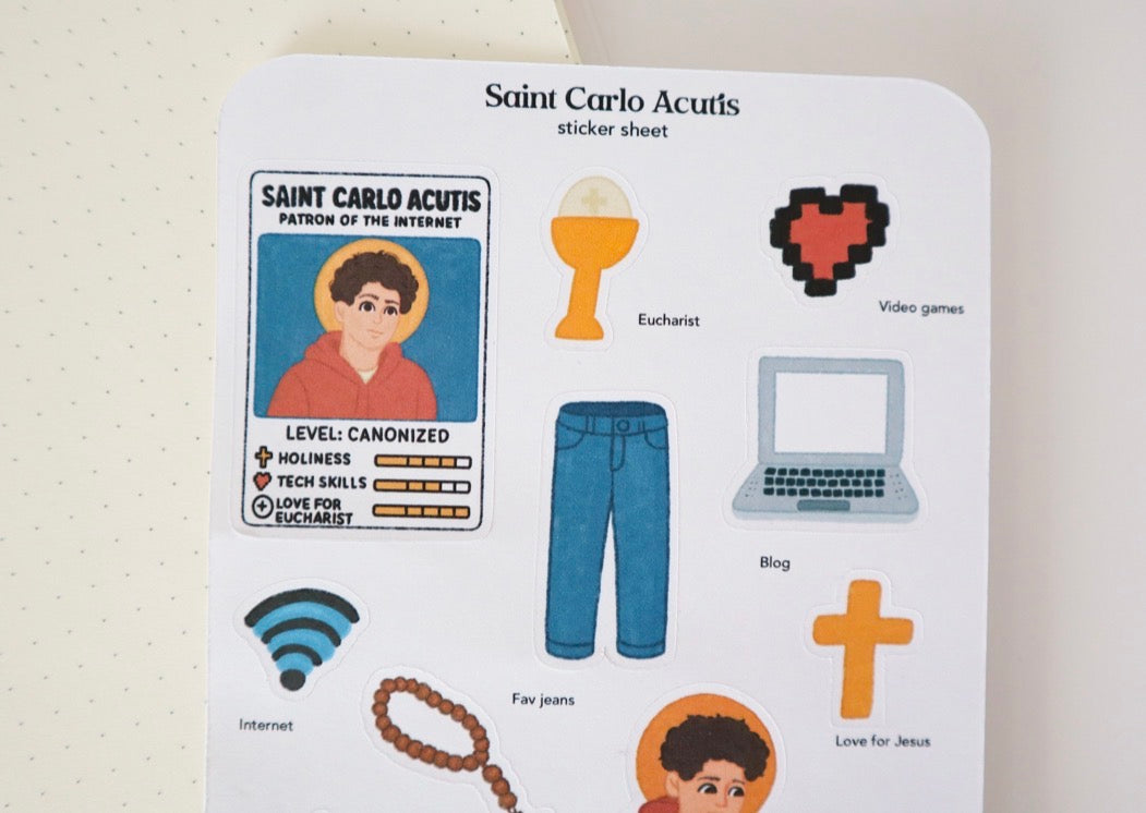 Saint Carlo Acutis Sticker Sheet