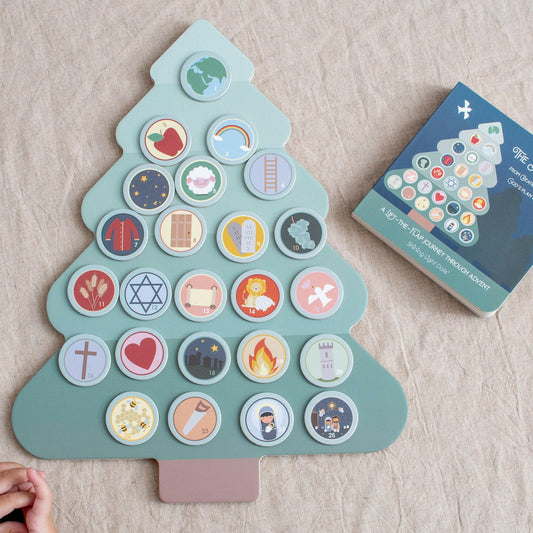 The Jesse Tree Wooden Magnet Set