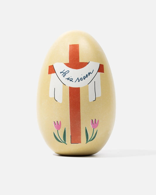 He Is Risen Cross Easter Egg Tin