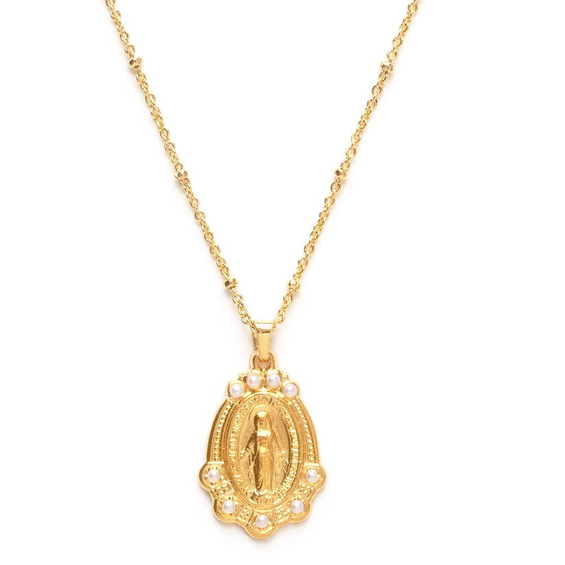 Miraculous Mary Pearl Necklace